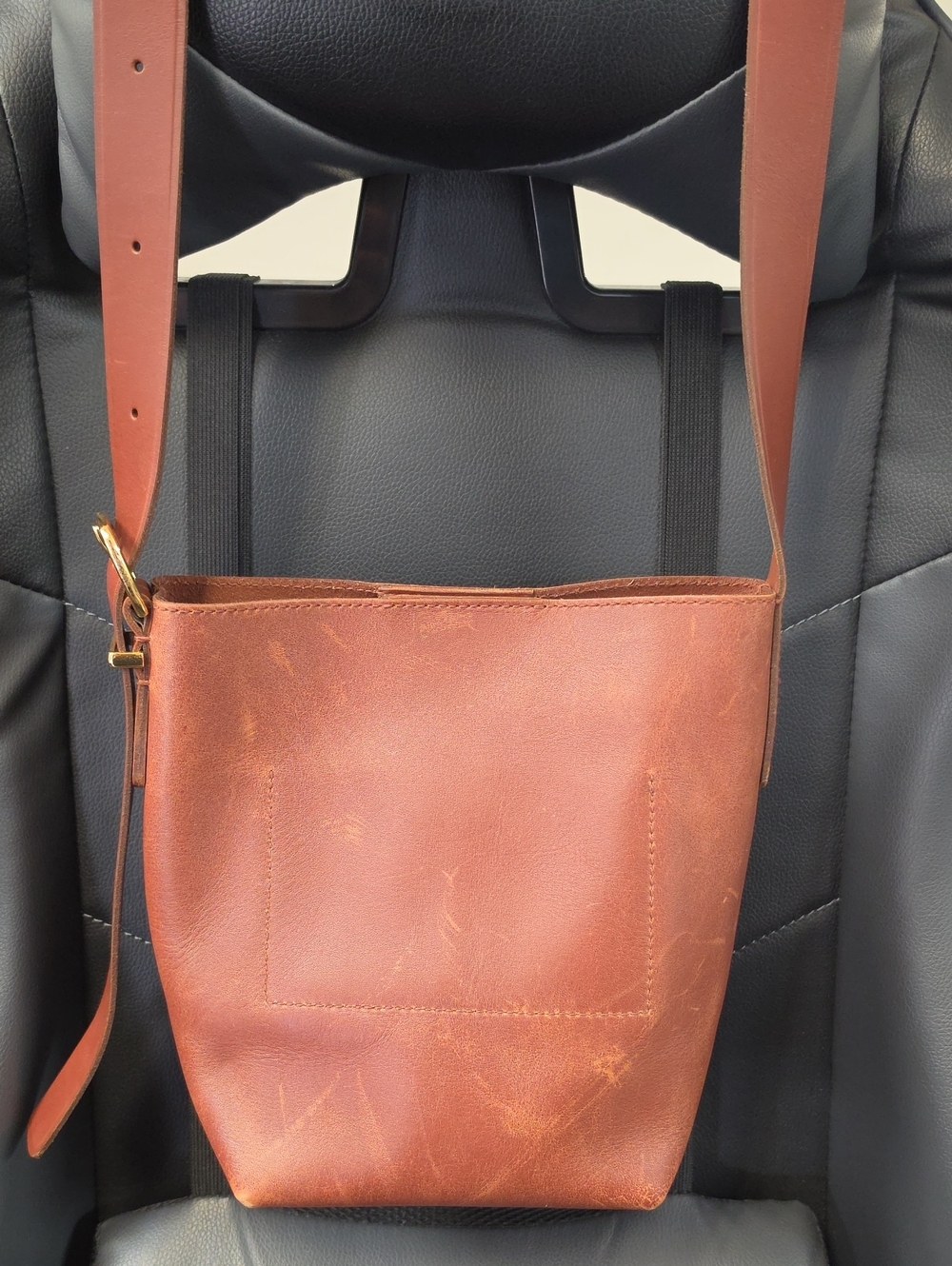 Madewell Brown Leather Crossbody Messenger Bag